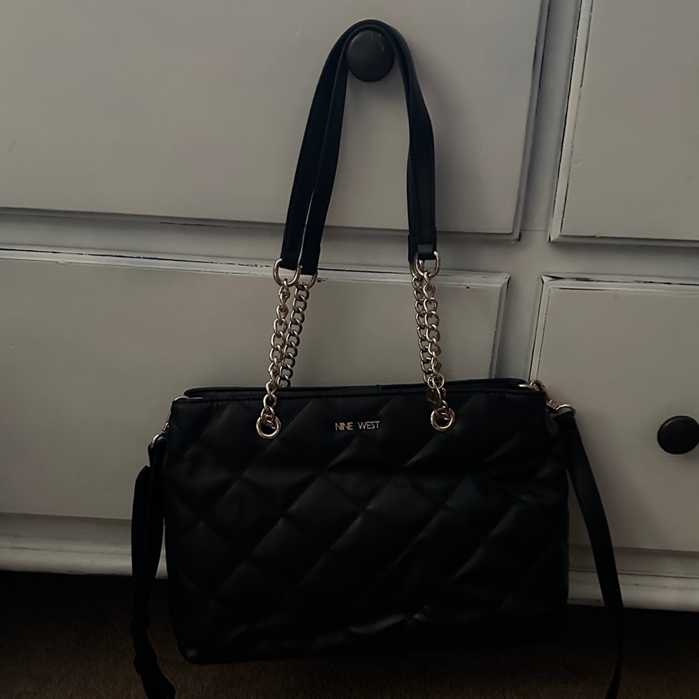 Nine West Black Quilted Shoulder Bag